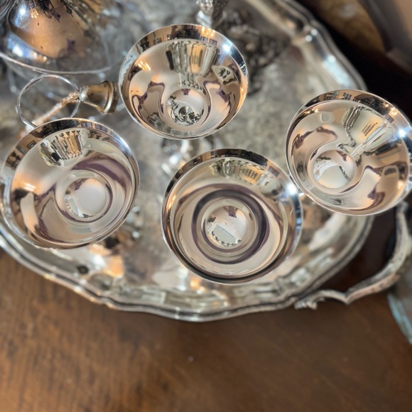 4 piece Alara Sevilla goblet set made in Spain sterling plated - Picture 4 of 8